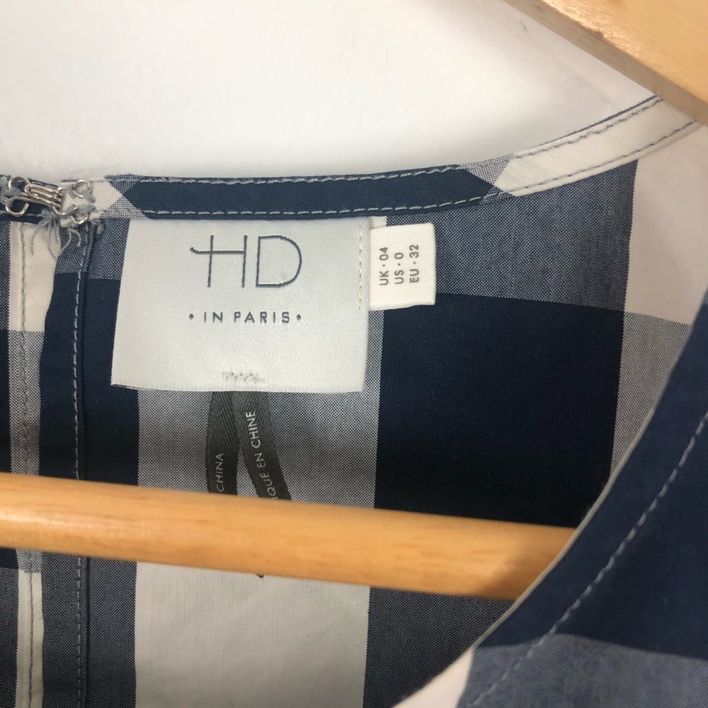 Anthropologie HD in Paris Peplum Gingham Tank Top - Picture 4 of 6